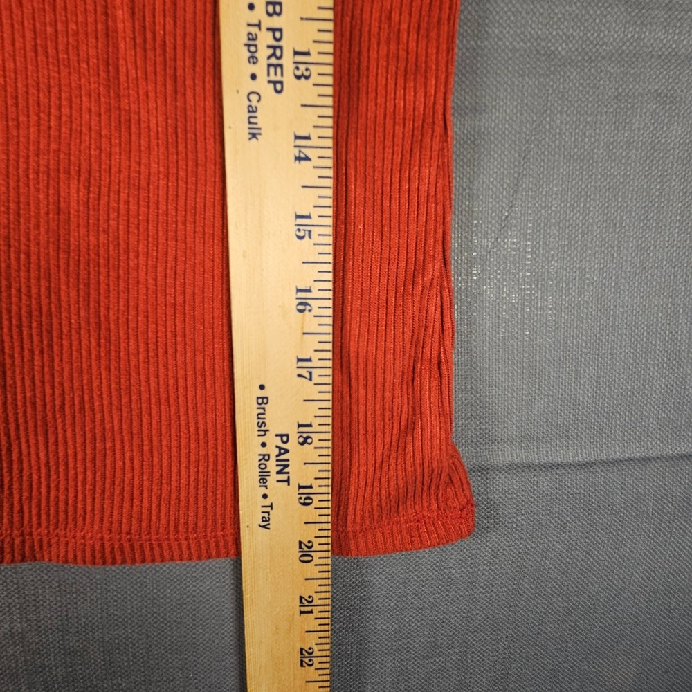 SO Ribbed Long Sleeve Empire Waist Bow Top Rust Orange Girls 16 Plus DG34K006PS2 - Picture 3 of 6